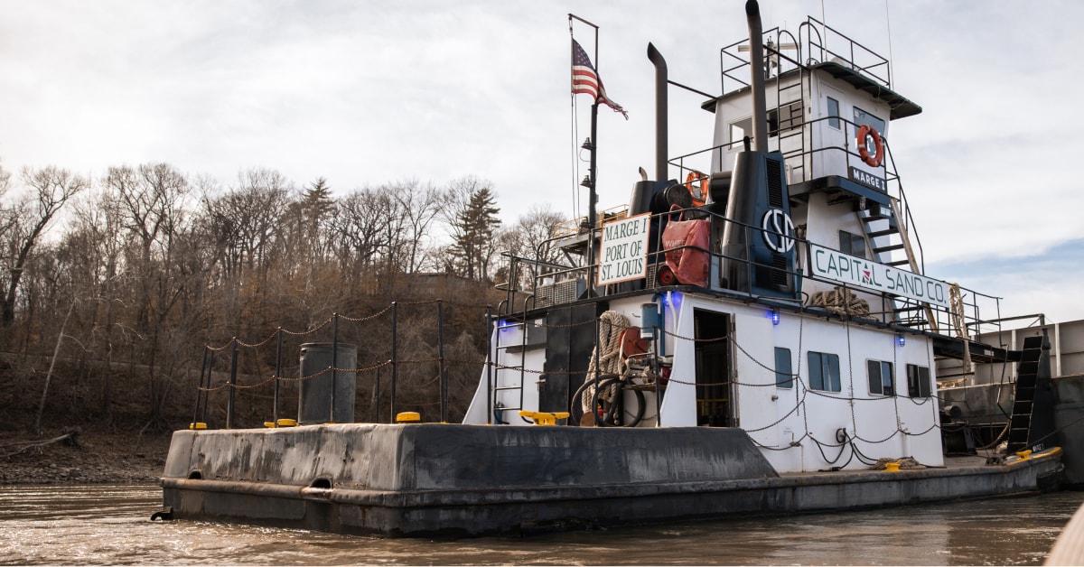 Capital Sand river barge for aggregate and material transportation