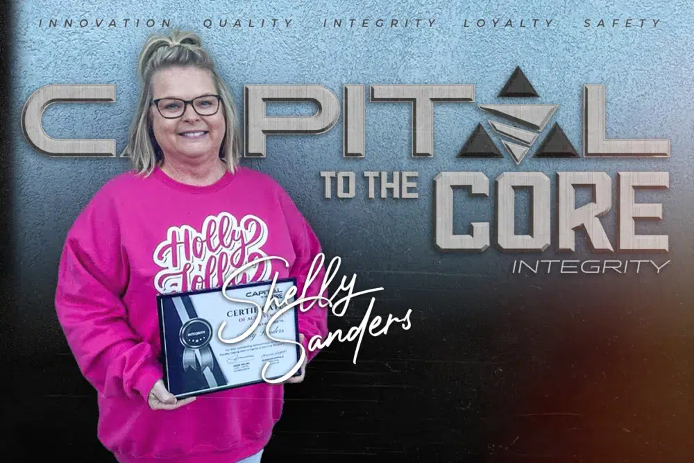 Shelly Sanders Capital to the Core Certificate of Achievement